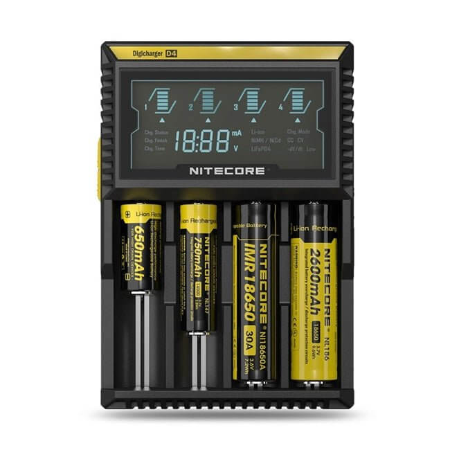 Nitecore DigiCharger D4 LCD Charger - 437 VAPES